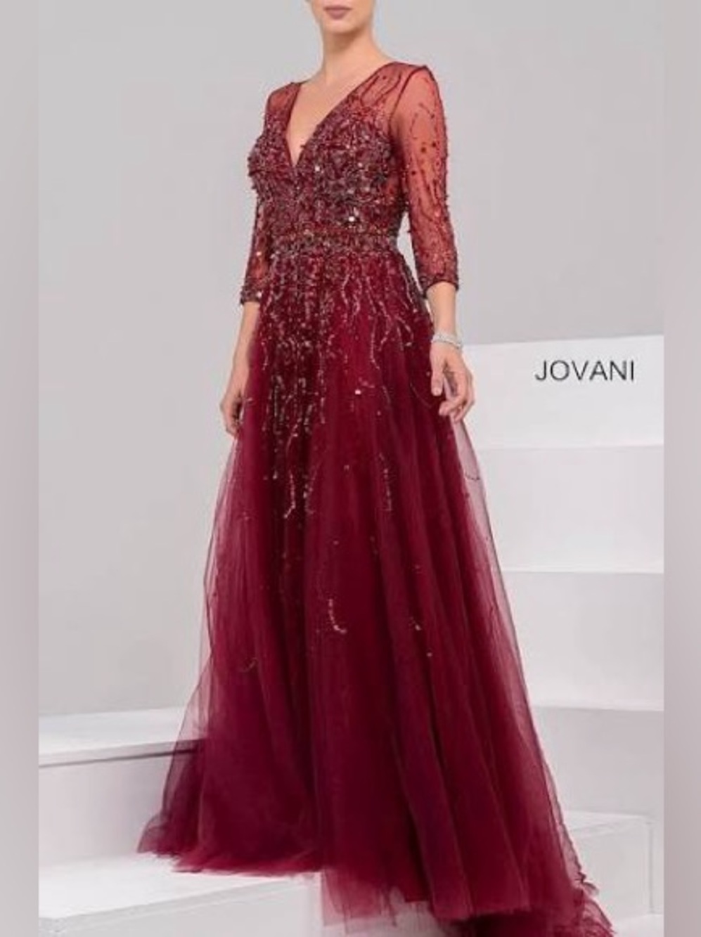 Jovani 29084 wine size 14 NWT brand new never worn before!!!